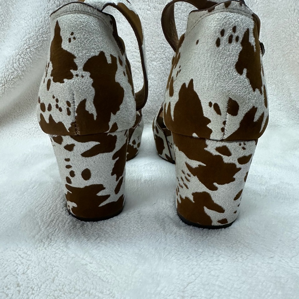Pierre Dumas Cow Print Wedges - Picture 3 of 5
